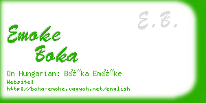 emoke boka business card